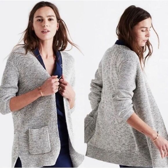Madewell Women’s Marled Gray Postscript Open Cardigan | XS - Picture 1 of 7